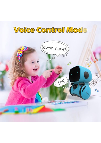 Kaekid Dokunmatik Sensörlü Interaktif Akıllı Robotik - Mavi