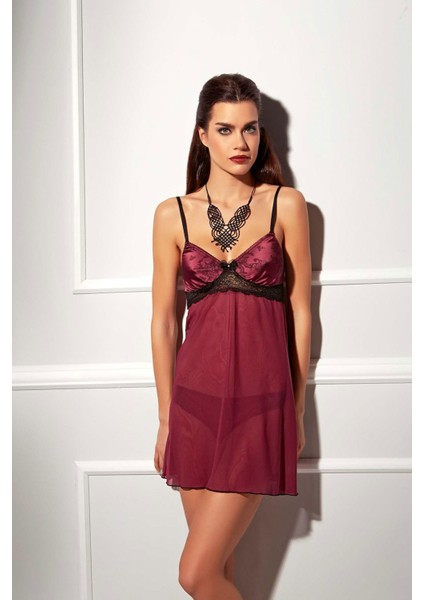 Kadın Frida Bordo Ince Askılı Kombinezon Takım EDY4223 modelleri