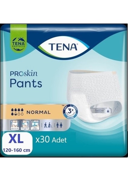 Proskin Pants Normal Emici Külot Ekstra Large - Büyük XL 5,5 Damla 120-160 cm 30 Adet