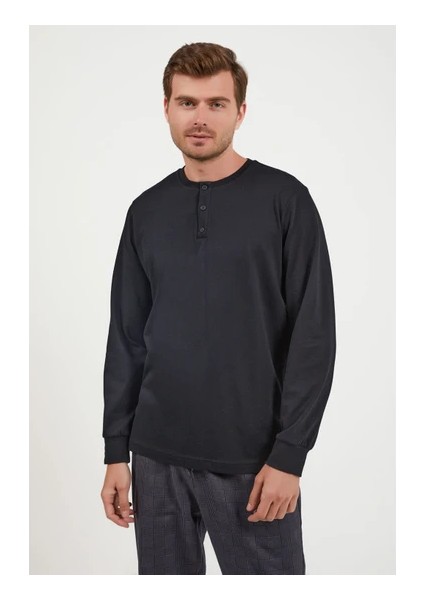 Pamuk Uzun Kol Erkek Pijama Takım 2316