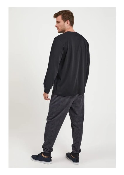 Pamuk Uzun Kol Erkek Pijama Takım 2316