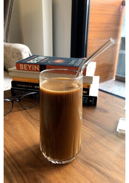 Şeffaf Cam Eğimli Pipet | Cam Pipet - 1 Adet