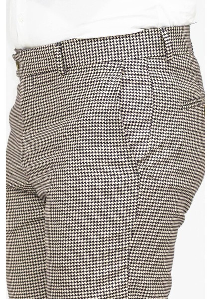 Kazayağı Desenli Açık Kahverengi Erkek Pantolon fiyatları