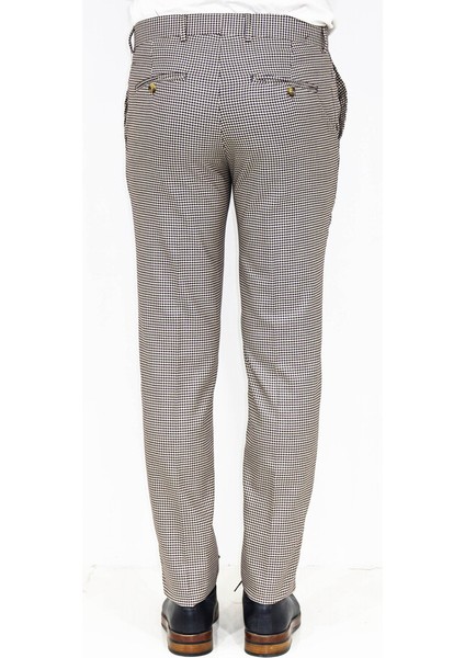 Kazayağı Desenli Açık Kahverengi Erkek Pantolon indirimleri