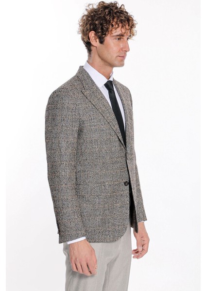 Ekose Desen Slim Fit Siyah Erkek Ceket indirimleri