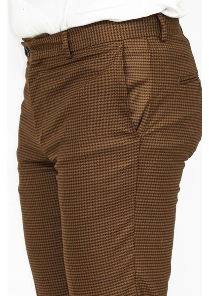 Desenli Kahverengi Erkek Kumaş Pantolon fiyatları