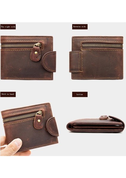 Erkek Tokalı Çok Fonksiyonlu Cüzdan - Koyu Kahverengi (Yurt Dışından) indirimleri