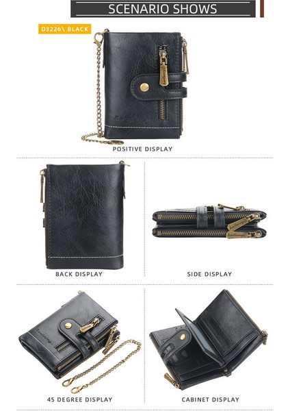 Kısa Çift Fermuarlı Cüzdan - Kahverengi (Yurt Dışından) modelleri