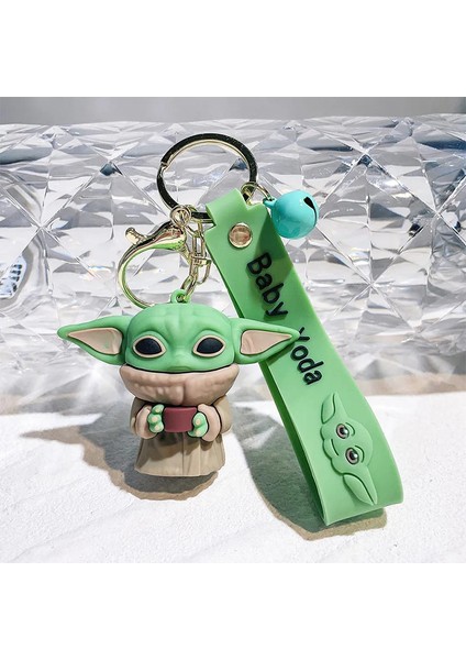 Star Wars - Baby Yoda Grogu Soup Silikon Anahtarlık