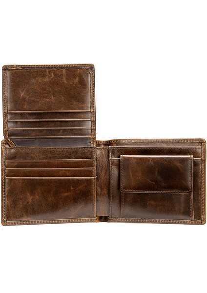 Retro Erkek Cüzdan - Koyu Kahverengi (Yurt Dışından) fırsatları
