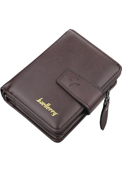 Kısa Çok Fonksiyonlu Fermuarlı Cüzdan - Koyu Kahverengi (Yurt Dışından)