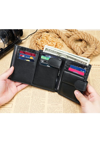 Retro Erkek Cüzdan - Siyah (Yurt Dışından) fırsatları