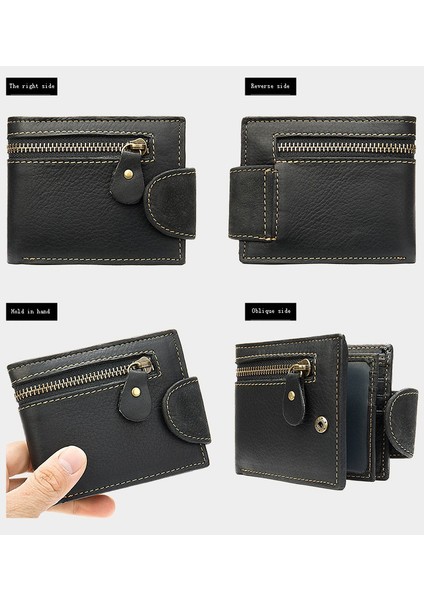 Erkek Tokalı Çok Fonksiyonlu Cüzdan - Siyah (Yurt Dışından) fiyatları