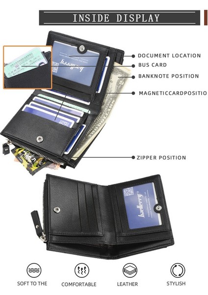 Kısa Fermuarlı Cüzdan - Siyah (Yurt Dışından) fiyatları