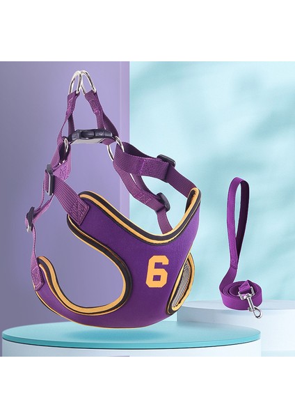 Kırılmayı Önlemek Için Küçük ve Orta Boy Köpekler Için Köpek Göğüs Kemeri - Mor (Yurt Dışından)