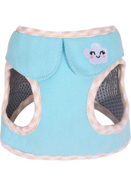 Pamuklu Nefes Alabilir Göğüs Tasması - Mavi (Yurt Dışından)