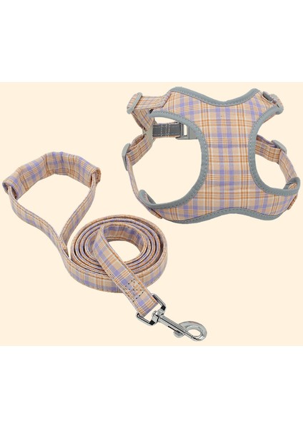 Ekose Köpek Göğüs Tasması - Sarı (Yurt Dışından) fırsatları