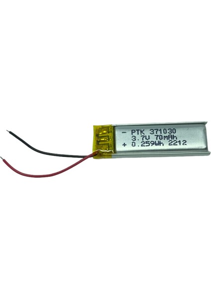 Lityum Polimer Lipo 3.7 V 1s Lipo Batarya-Pil 70 Mah 371030 0.259WH