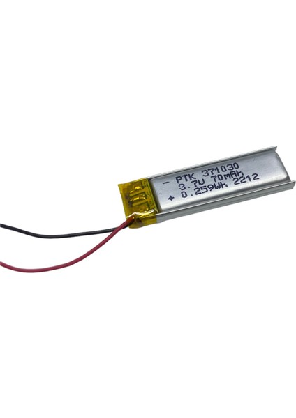 Lityum Polimer Lipo 3.7 V 1s Lipo Batarya-Pil 70 Mah 371030 0.259WH