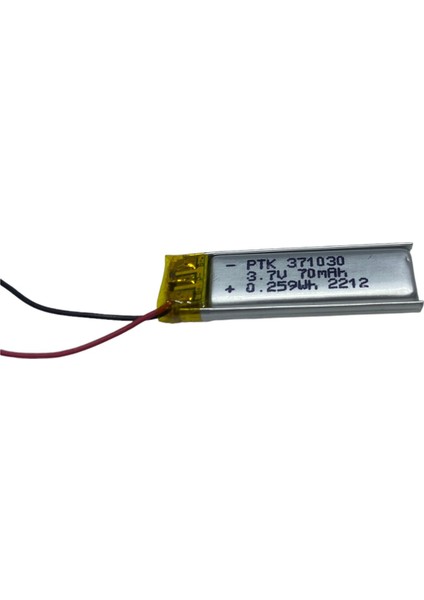 Lityum Polimer Lipo 3.7 V 1s Lipo Batarya-Pil 70 Mah 371030 0.259WH