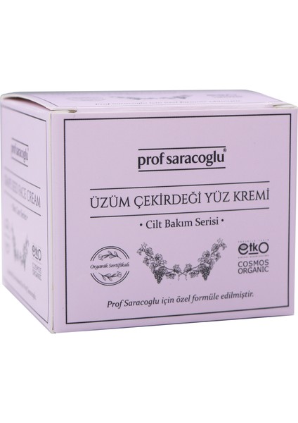 Prof Saraçoğlu Prof Saracoglu Organik Üzüm Çekirdeği Yüz Kremi 50 Ml.