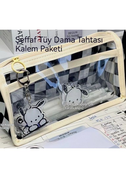 Şeffaf Dama Tahtası Büyük Kapasiteli Su Geçirmez Kırtasiye Çantası (Yurt Dışından) fiyatları