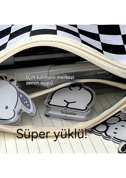 Şeffaf Dama Tahtası Büyük Kapasiteli Su Geçirmez Kırtasiye Çantası (Yurt Dışından) indirimleri