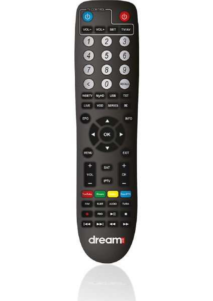 Orijinal Dreamstar Master Yeni Tip Akıllı Kumanda - Orj. Ürün Dreamstar Master Linux Akıllı Tv Uyumlu ( Wellbox Atom - Ks 1 Uyumlu ) Orjinal Kumandası