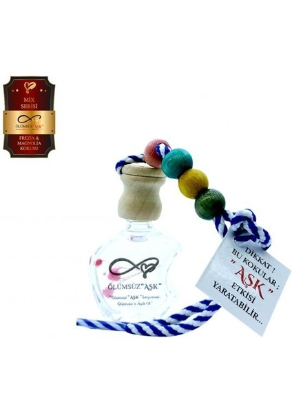 Ölümsüz Aşk Mix Serisi Fresia & Magnolia 5 Adet 12 ml Elma Şişe Oto Kokusu Araç Araba Parfümü