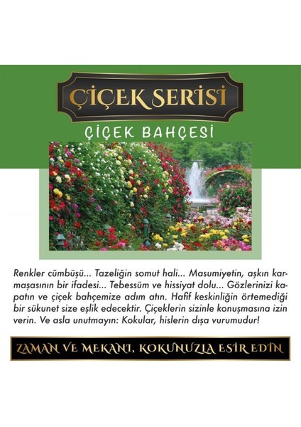 Ölümsüz Aşk Çiçek Serisi Çiçek Bahçesi 5 Adet 12 ml Heybet Şişe Oto Kokusu Araç Araba Parfümü