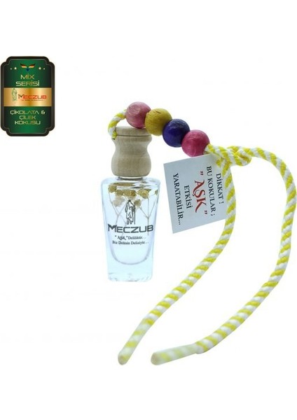 Meczub Mix Serisi Çikolata & Çilek 3 Adet 12 ml Heybet Şişe Oto Kokusu Araç Araba Parfümü