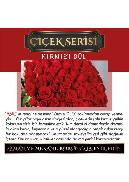 Ölümsüz Aşk Çiçek Serisi Kırmızı Gül 5 Adet 12 ml Elma Şişe Oto Kokusu Araç Araba Parfümü