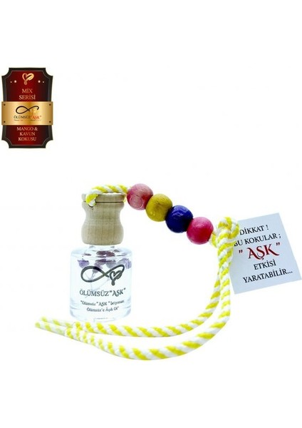 Ölümsüz Aşk Mix Serisi Mango & Kavun 8 ml Silindir Şişe Oto Kokusu Araç Araba Parfümü