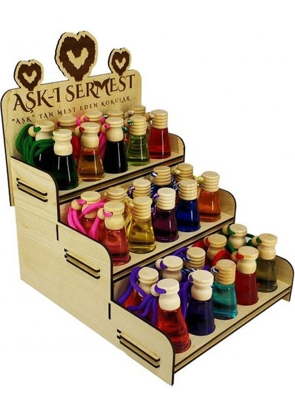 Aşk-I Sermest Beyaz Ahşap Standlı 60 Adet 8 ml Onee Miilleon Araç Parfümü Oto Araba Kokusu fiyatları