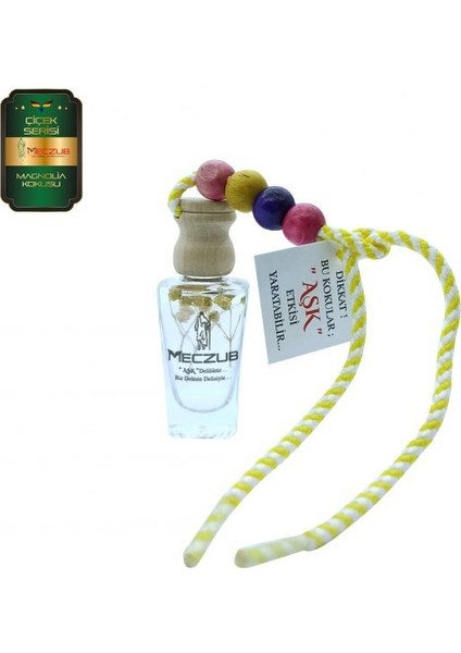 Meczub Çiçek Serisi Magnolia 5 Adet 12 ml Heybet Şişe Oto Kokusu Araç Araba Parfümü