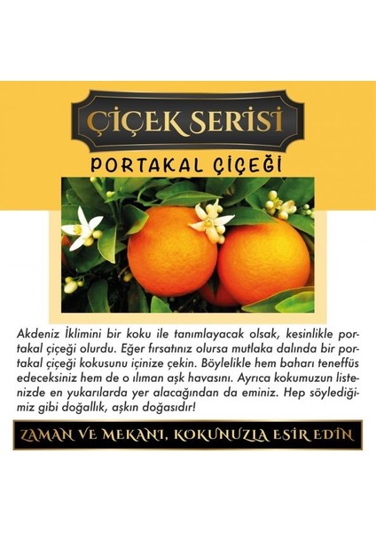Ölümsüz Aşk Çiçek Serisi Portakal Çiçeği 5 Adet 8 ml Silindir Şişe Oto Kokusu Araç Araba Parfümü