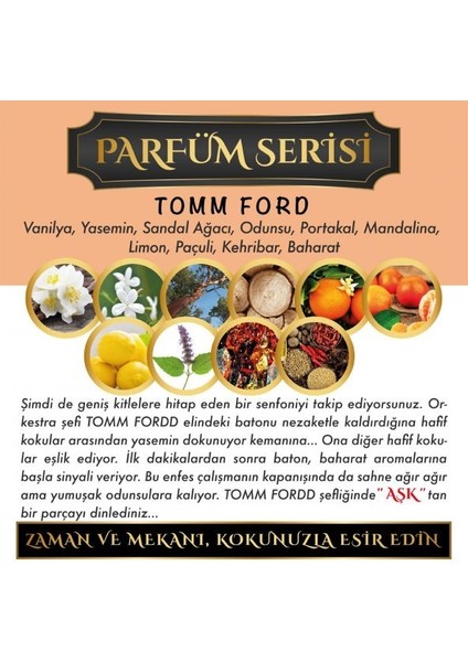 Ölümsüz Aşk Parfüm Serisi Tomm Fordd 5 Adet 8 ml Silindir Şişe Oto Kokusu Araç Araba Parfümü fiyatları