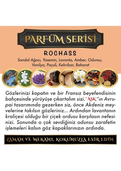 Ölümsüz Aşk Parfüm Serisi Rochass 5 Adet 8 ml Silindir Şişe Oto Kokusu Araç Araba Parfümü fiyatları