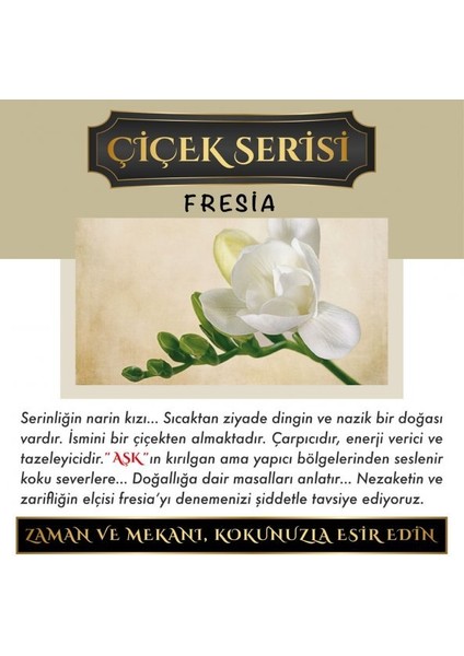Meczub Çiçek Serisi Fresia 12 ml Elma Şişe Oto Kokusu Araç Araba Parfümü