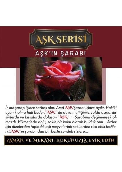 Meczub Aşk Serisi Aşkın Şarabı 12 ml Elma Şişe Oto Kokusu Araç Araba Parfümü