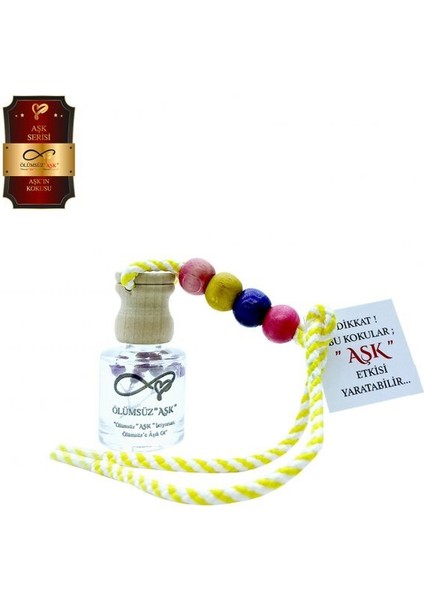 Ölümsüz Aşk Aşk Serisi Aşkın Kokusu 8 ml Silindir Şişe Oto Kokusu Araç Araba Parfümü