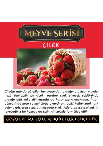 Ölümsüz Aşk Meyve Serisi Çilek 5 Adet 12 ml Heybet Şişe Oto Kokusu Araç Araba Parfümü fiyatları