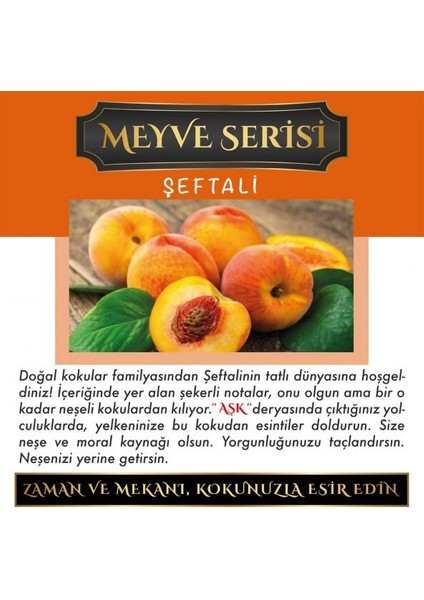 Meczub Meyve Serisi Şeftali 12 ml Elma Şişe Oto Kokusu Araç Araba Parfümü