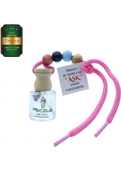 Meczub Aşk Serisi Aşkın Ateşi 10 Adet 8 ml Silindir Şişe Oto Kokusu Araç Araba Parfümü