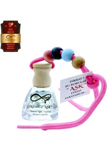 Ölümsüz Aşk Mix Serisi Mango & Kavun 10 Adet 10 ml Üçgen Şişe Oto Kokusu Araç Araba Parfümü