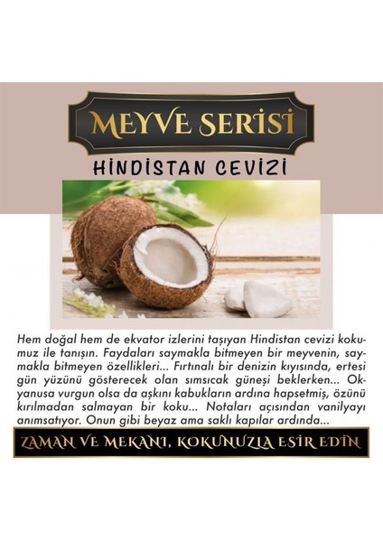 Ölümsüz Aşk Meyve Serisi Hindistan Cevizi 10 Adet 10 ml Üçgen Şişe Oto Kokusu Araç Araba Parfümü fiyatları