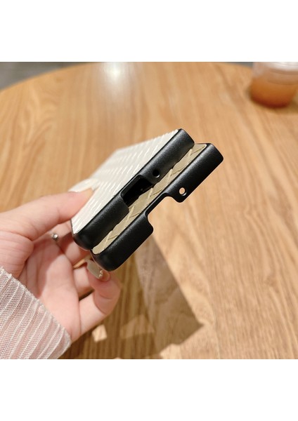 Samsung Galaxy Z Fold5 5g Için Dokuma Doku Telefon Kılıfı - Altın (Yurt Dışından) modelleri