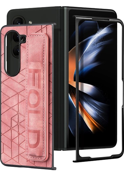 Samsung Galaxy Z Fold5 Için Deri Pc Telefon Kılıfı - Pembe (Yurt Dışından) indirimleri