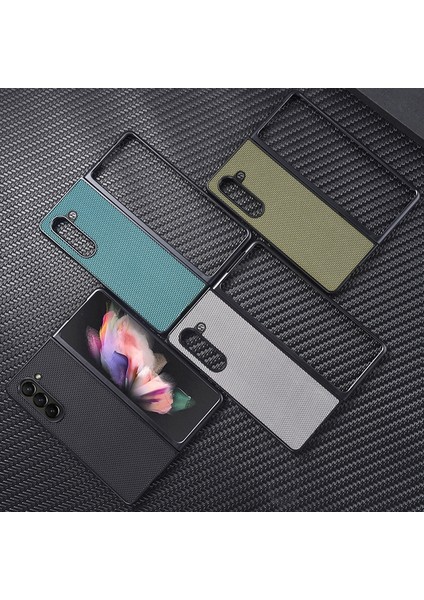 Samsung Galaxy Z Fold5 Için Naylon Bez Doku Telefon Kılıfı - Gri (Yurt Dışından) fiyatları