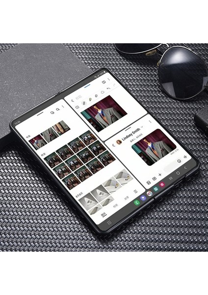 Samsung Galaxy Z Fold5 Için Naylon Bez Doku Telefon Kılıfı - Gri (Yurt Dışından) fırsatları